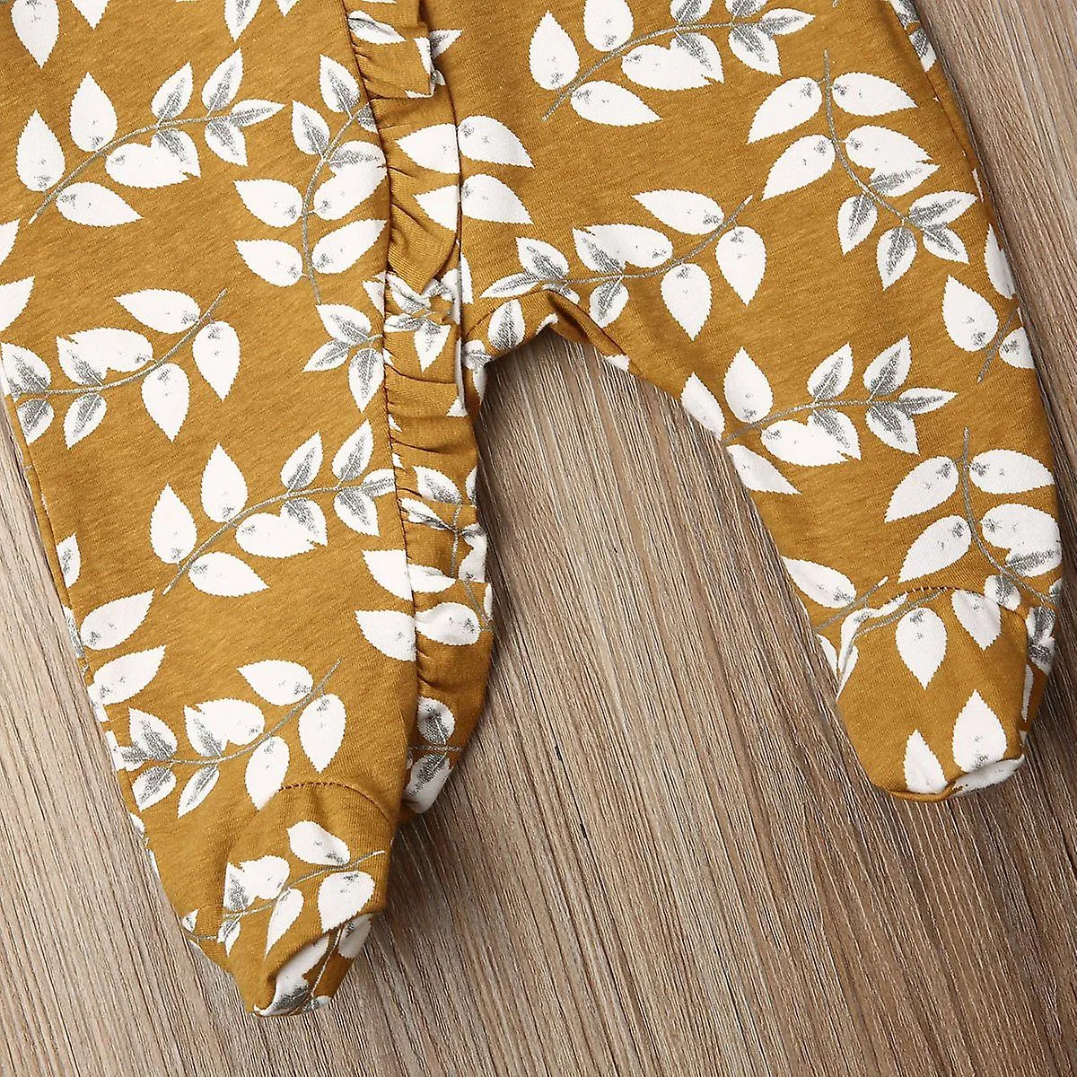 0-6M Jumpsuits Rompers Baby Long Sleeve Flower Footies Floral Jumper Casual Jumpsuit Outfit
