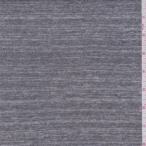 1 1/4 YD PC-Heather Slate Grey Rayon Jersey Knit Fabric