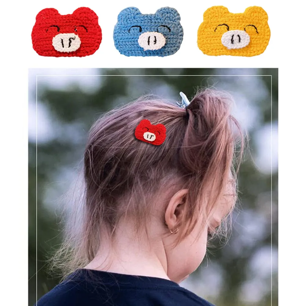 10 pcs Girls Hair Clips Colorful Flower Hair Clips Cute animal Hair Clips Snap Cartoon Hair Clips for Toddlers Kids Teen Party Headwear Ladies Girls Kids Gifts (Pig)