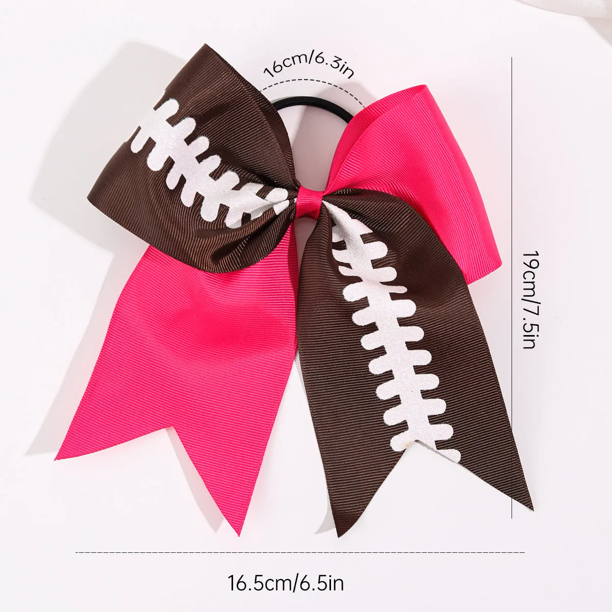 12Pcs Large Baseball Cheer Bows