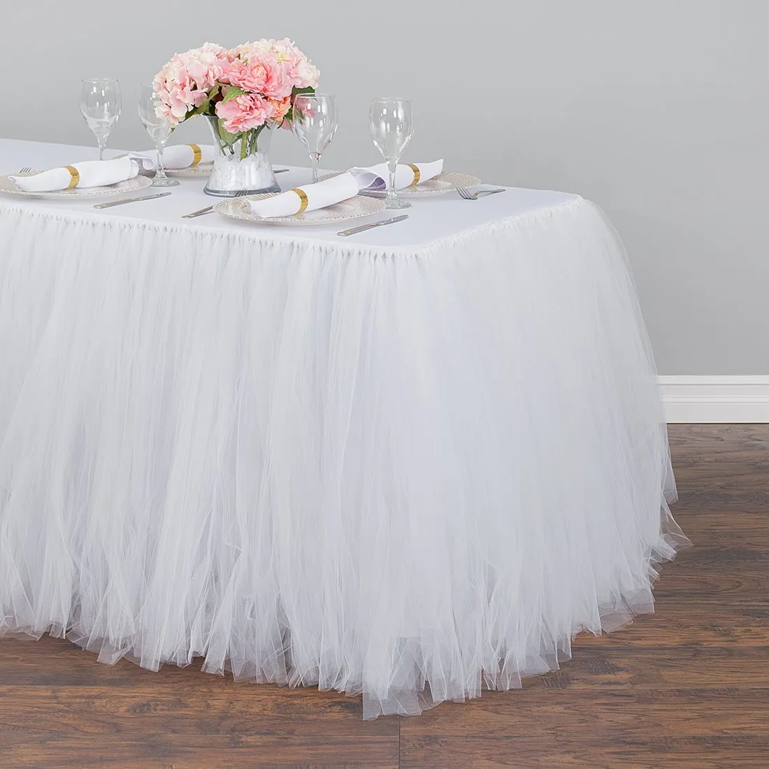 17 ft. Tulle Tutu Table Skirt (11 Colors)