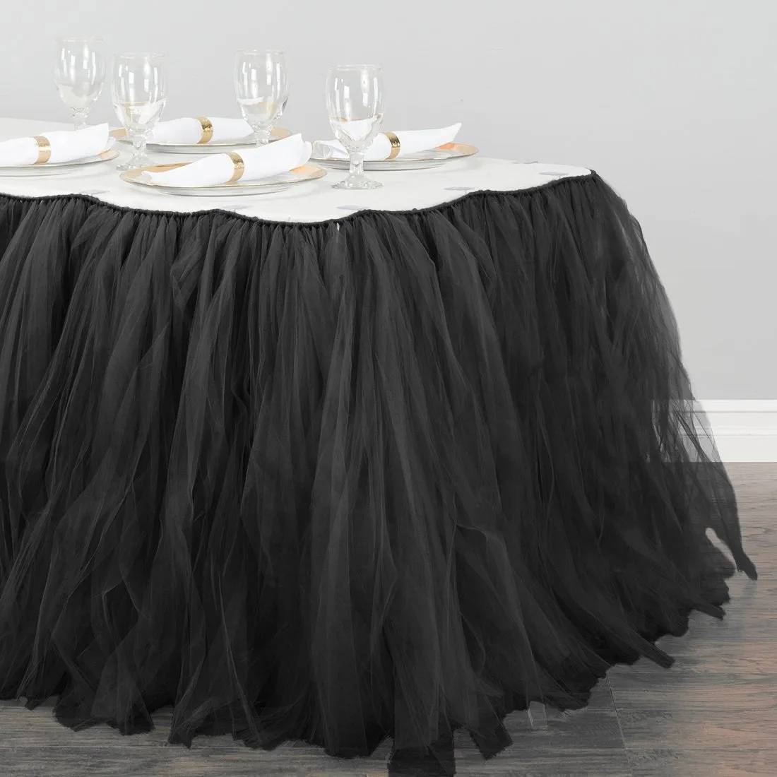 17 ft. Tulle Tutu Table Skirt (11 Colors)