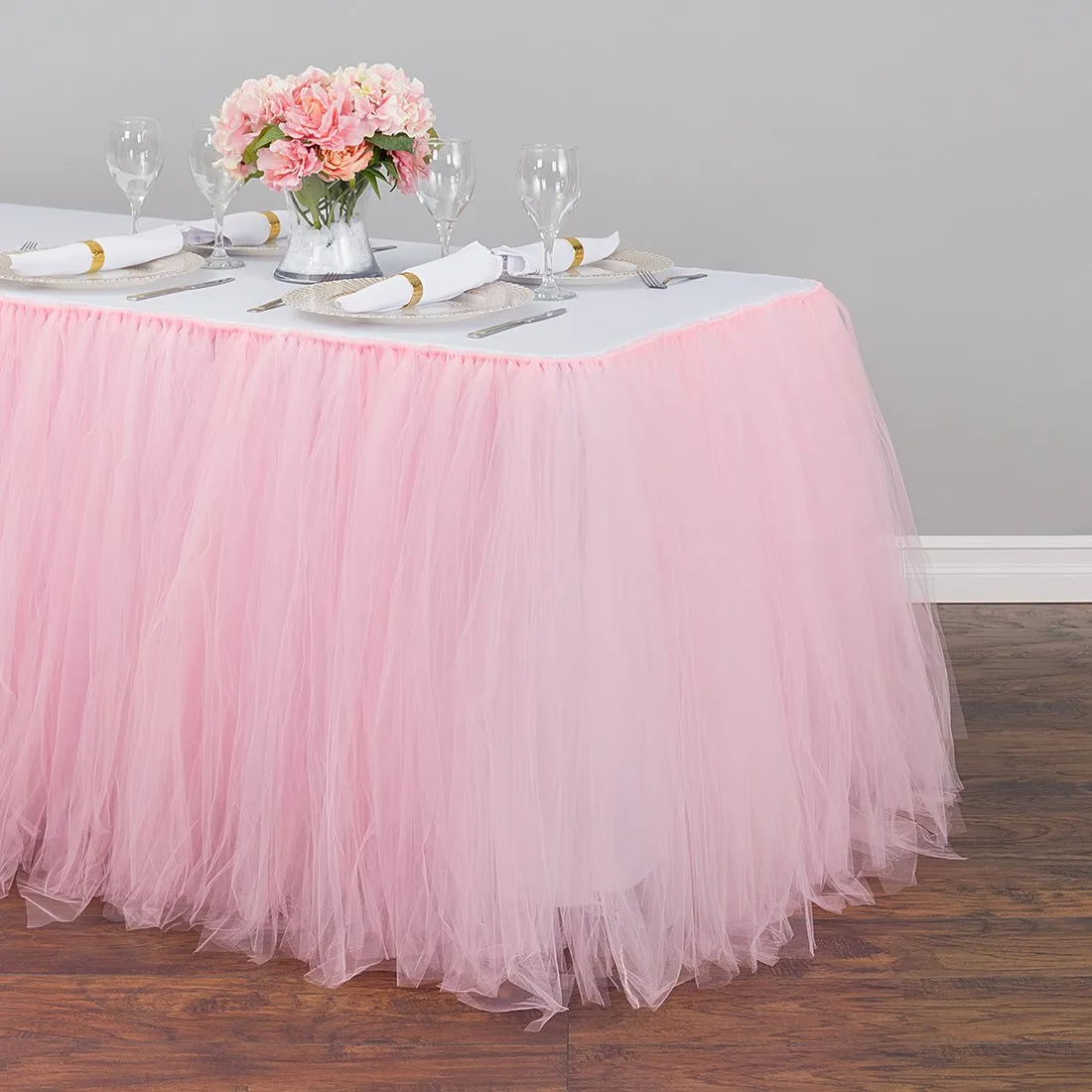 17 ft. Tulle Tutu Table Skirt (11 Colors)