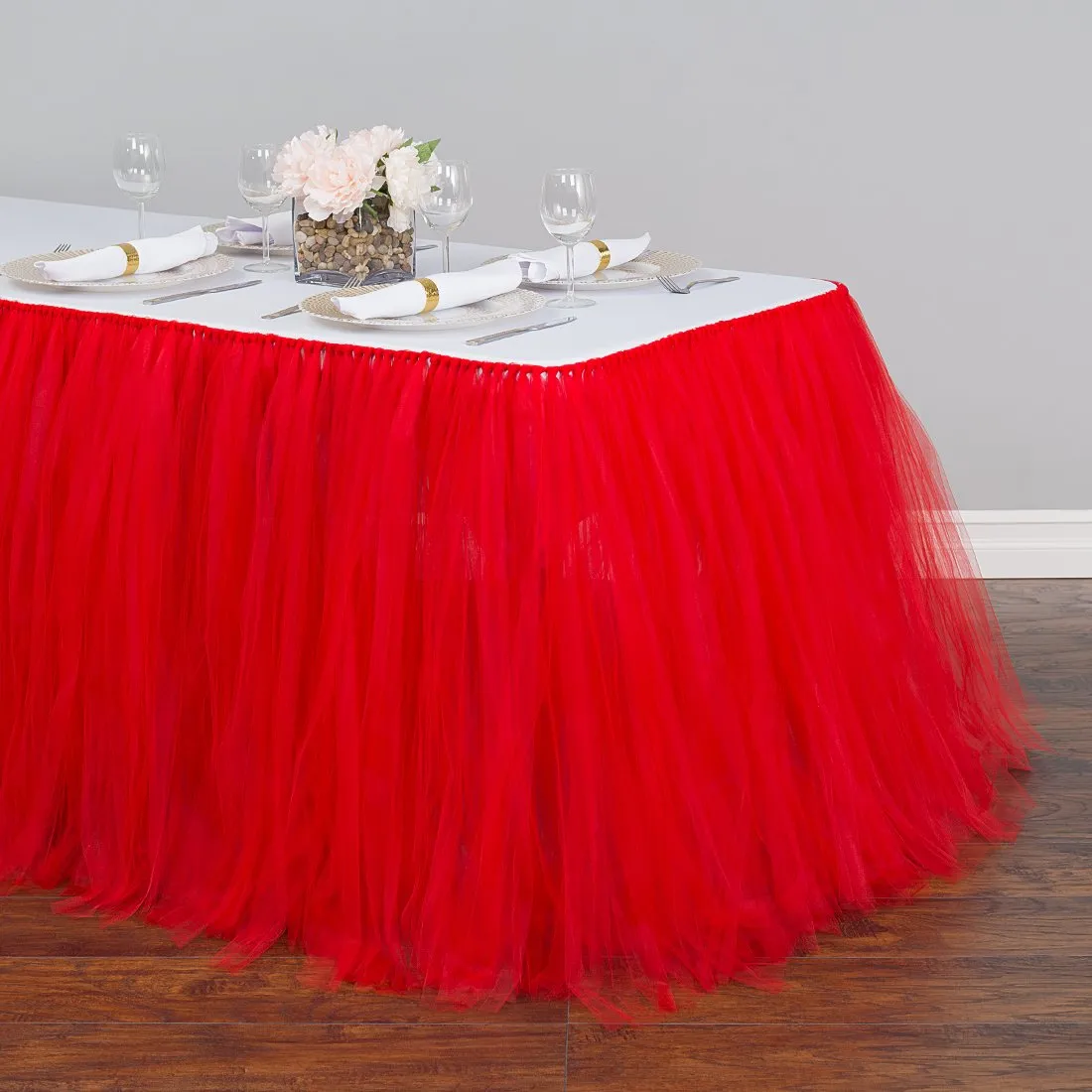 17 ft. Tulle Tutu Table Skirt (11 Colors)