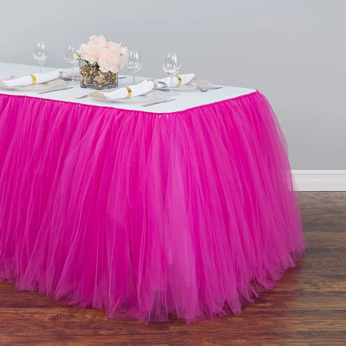 17 ft. Tulle Tutu Table Skirt (11 Colors)