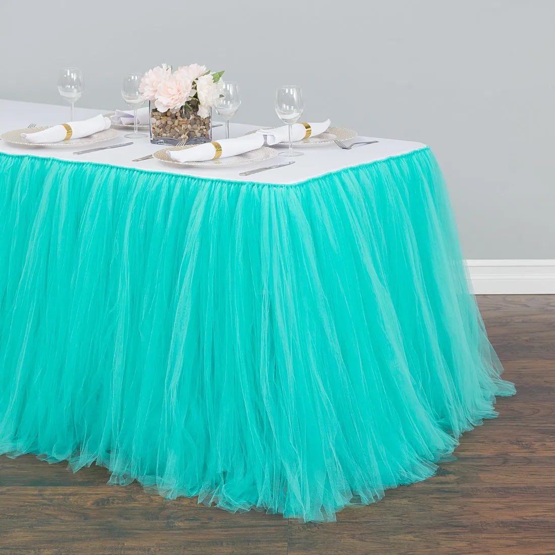 17 ft. Tulle Tutu Table Skirt (11 Colors)