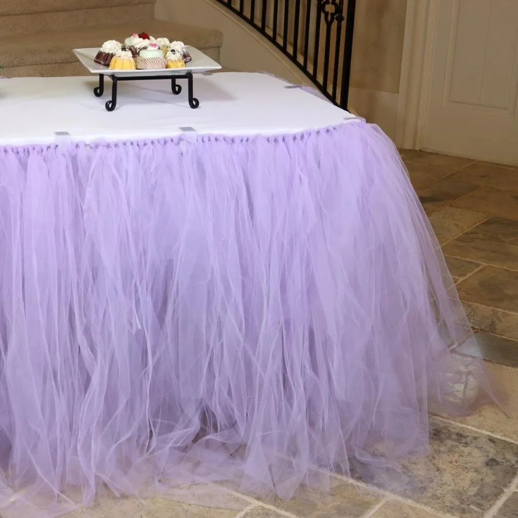 17 ft. Tulle Tutu Table Skirt (11 Colors)