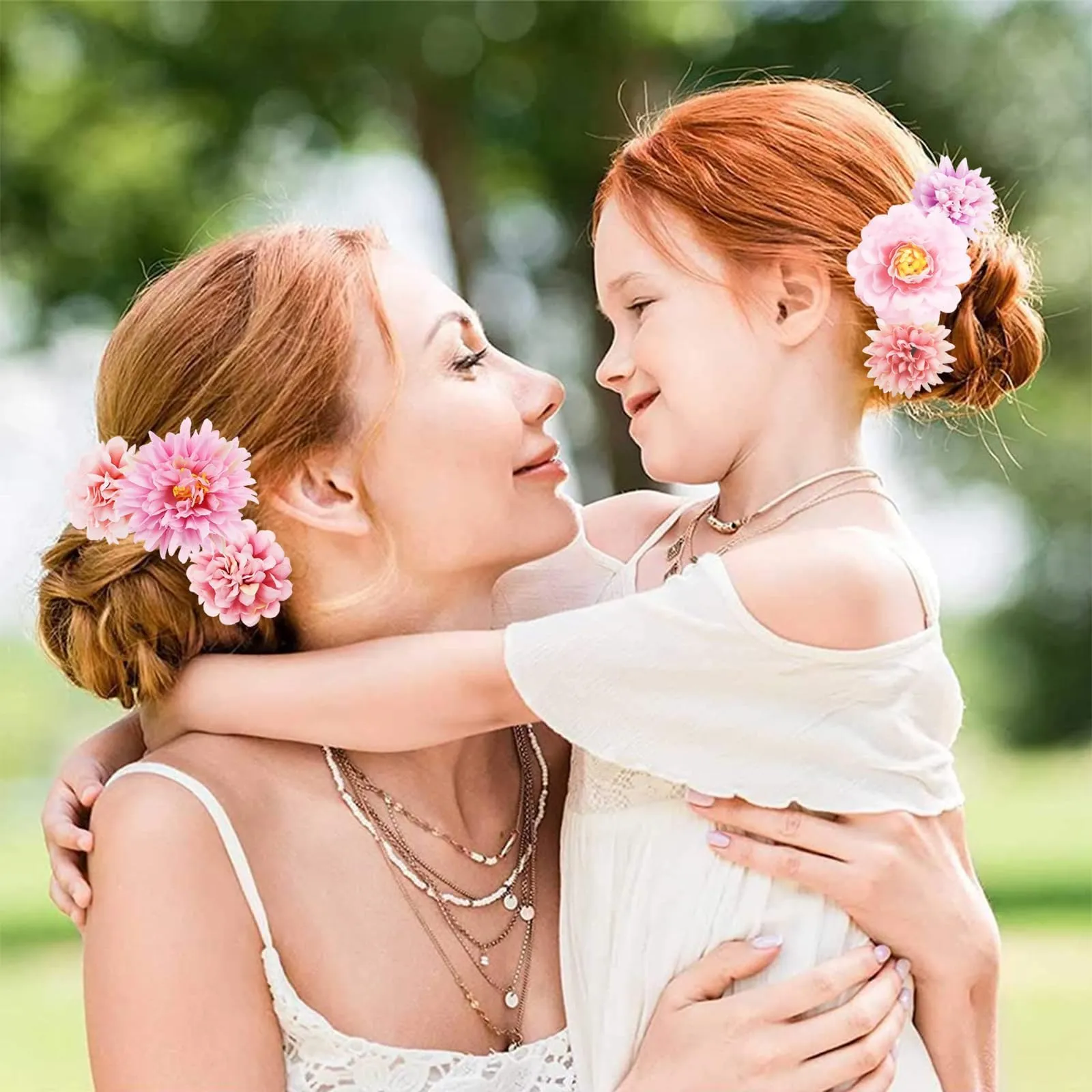 18 PCS Flower Hair Clip Women Floral Hair Barrettes Girls Homecoming Dance Rose Bride Barre Hair Accessories Wedding(Pink)