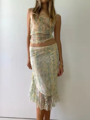 1990’s Dreamy Christian Lacroix Lace Sheer Set
