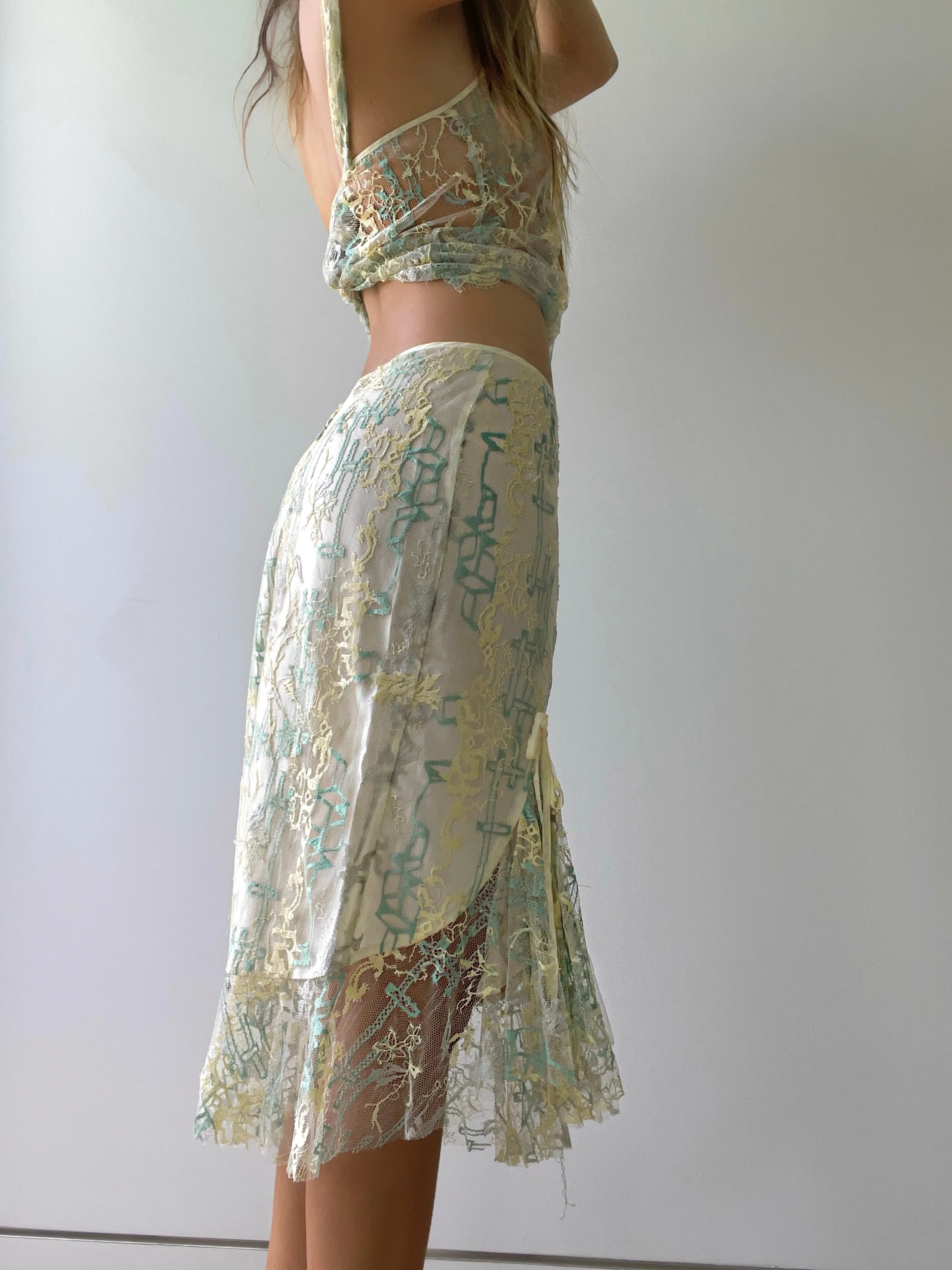 1990’s Dreamy Christian Lacroix Lace Sheer Set