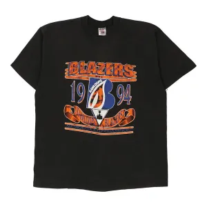 1994 Kamloops Blazers Made in USA Fruit Of The Loom T-Shirt - XL Black Cotton