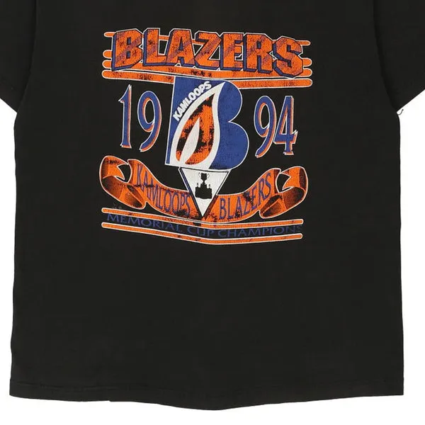 1994 Kamloops Blazers Made in USA Fruit Of The Loom T-Shirt - XL Black Cotton