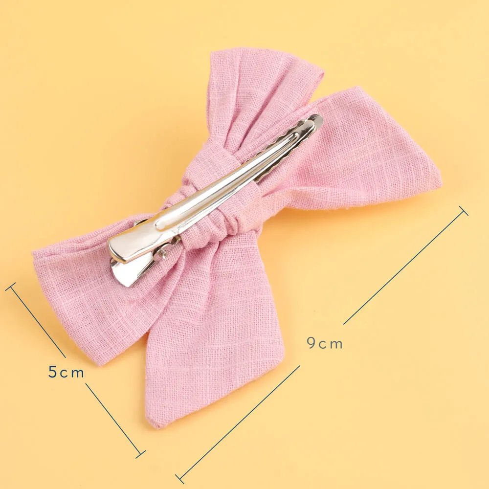24PCS Girl Cotton Linen Hair Bows