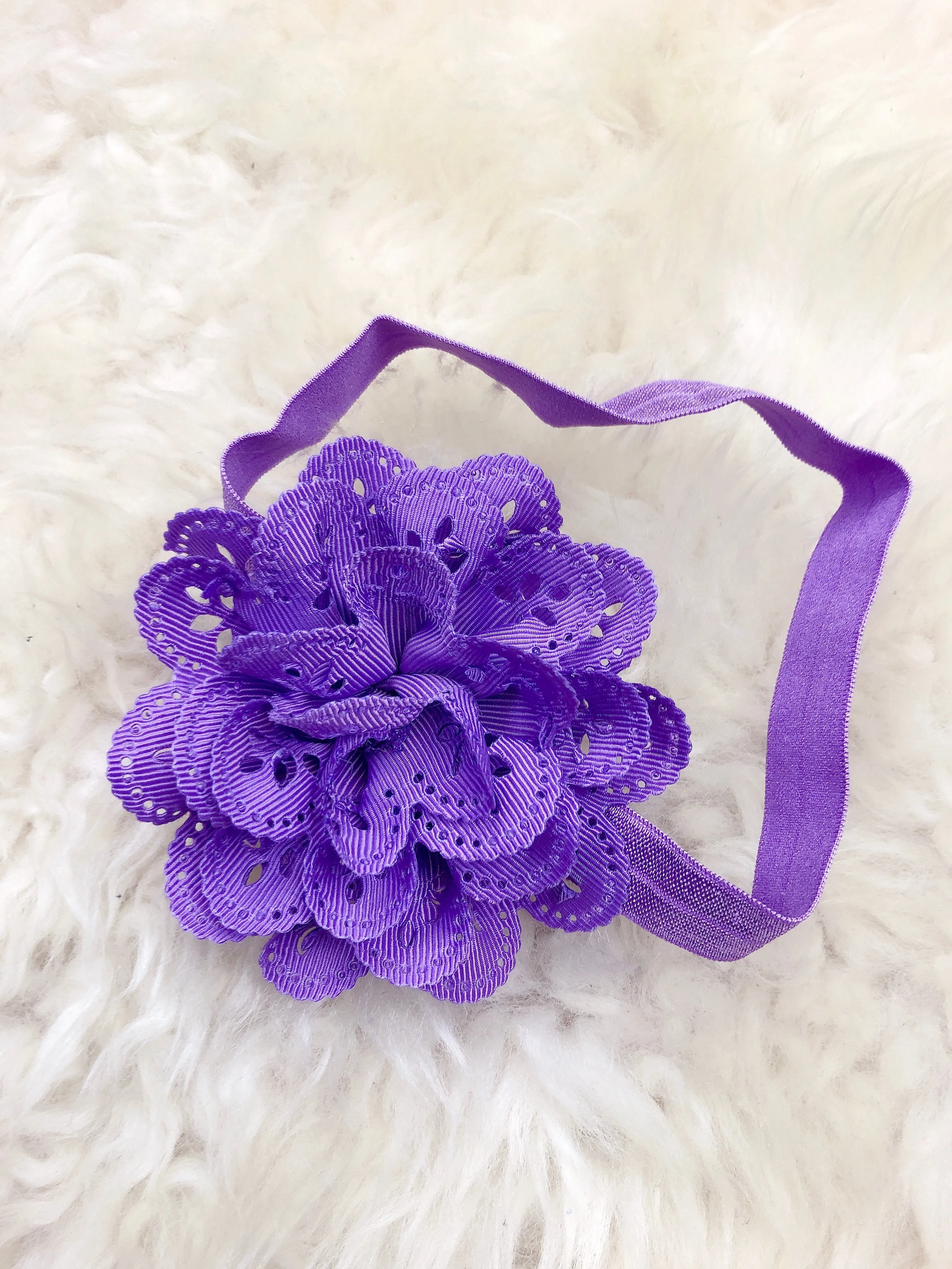 3 Inch Eyelet Lace Headband 9 Colors Available