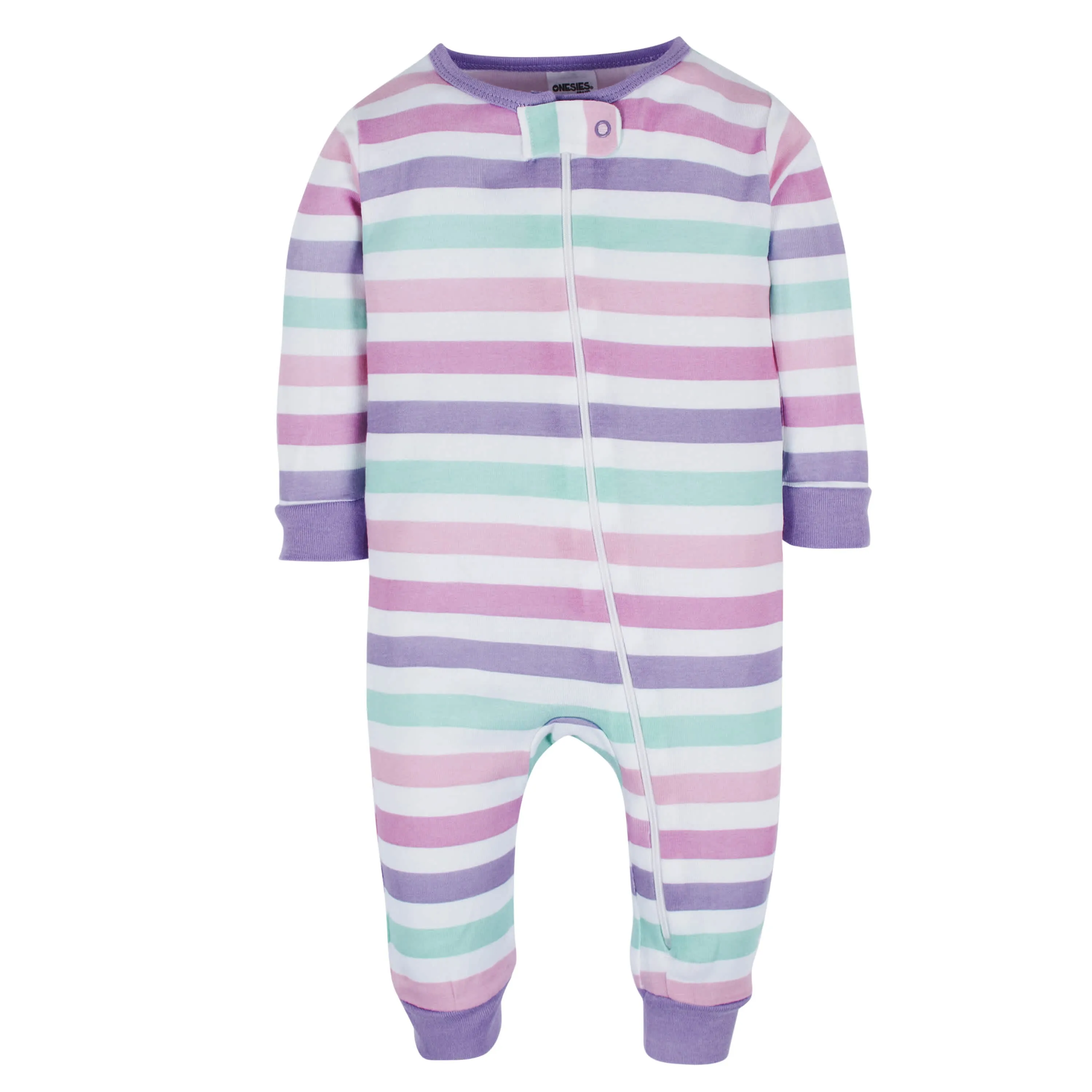 3-Pack Baby & Toddler Girls Rainbow Floral Snug Fit Footless Pajamas