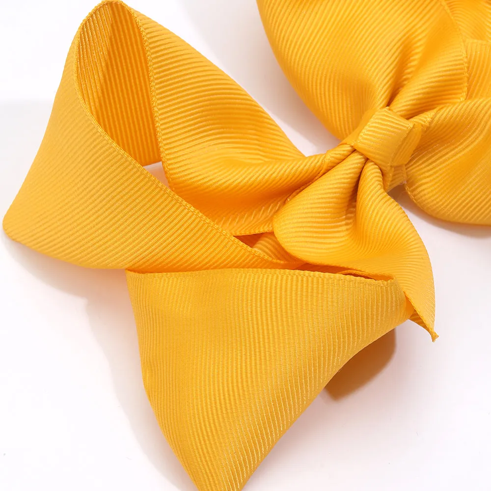 30PCS  6 inch Solid Color Grosgrain Hair Bows