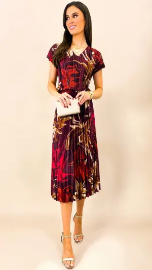 4-A1907 Burgundy Sleeveless Loose Top Dress