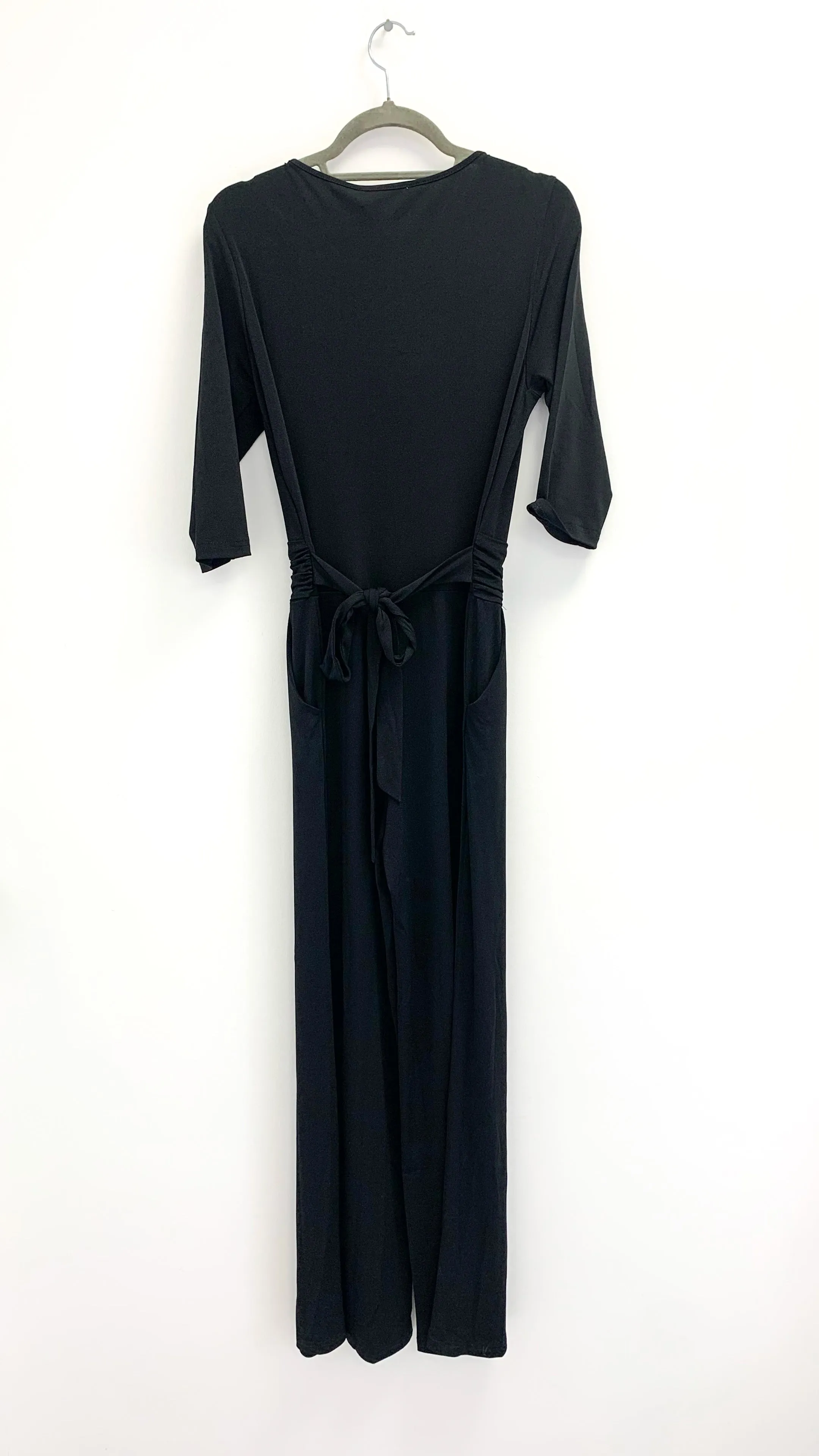 5-A1982 Tammy Black Cowl Jumpsuit