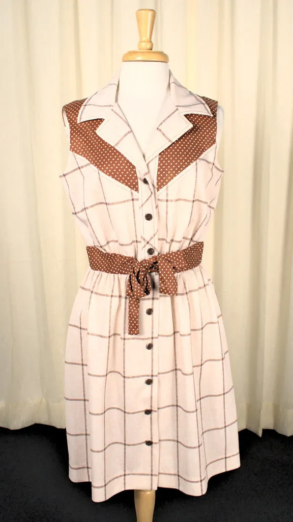 70s does 1950s Vintage Western Dress