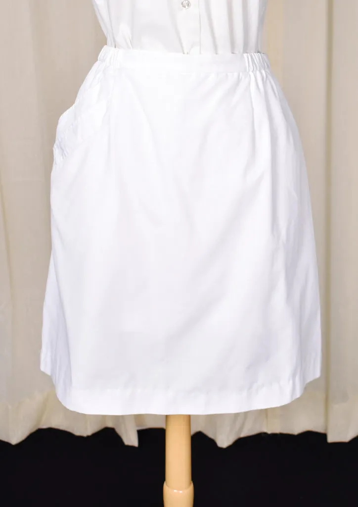 70s does 1960s Vintage White Skort