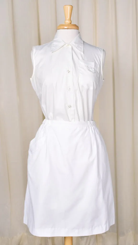 70s does 1960s Vintage White Skort