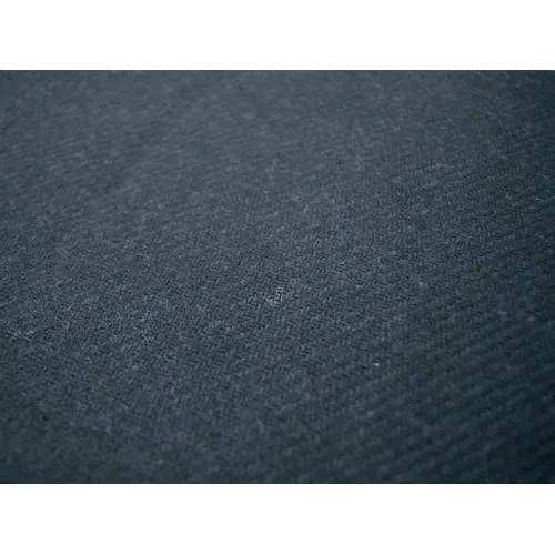 7/8 YD PC-Black/Deep Navy Wool Blend Twill Jacketing Fabric