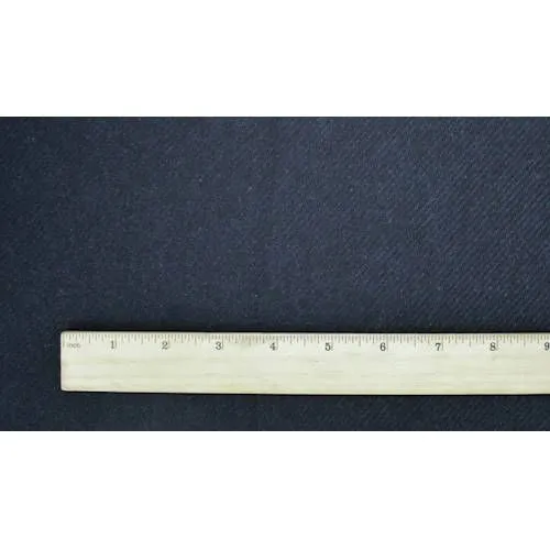 7/8 YD PC-Black/Deep Navy Wool Blend Twill Jacketing Fabric