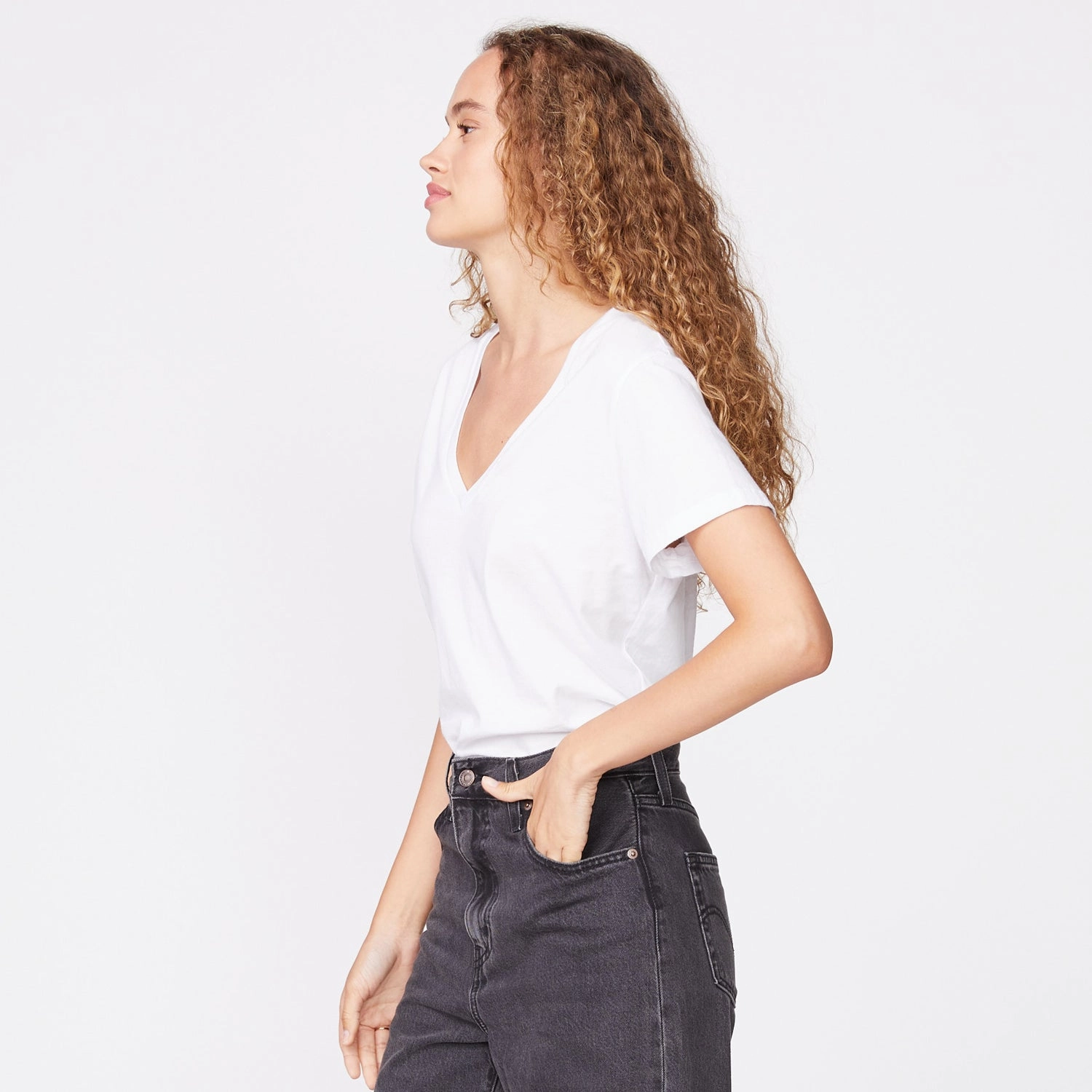 Quick Access Zipper Summer Style 90's V Neck