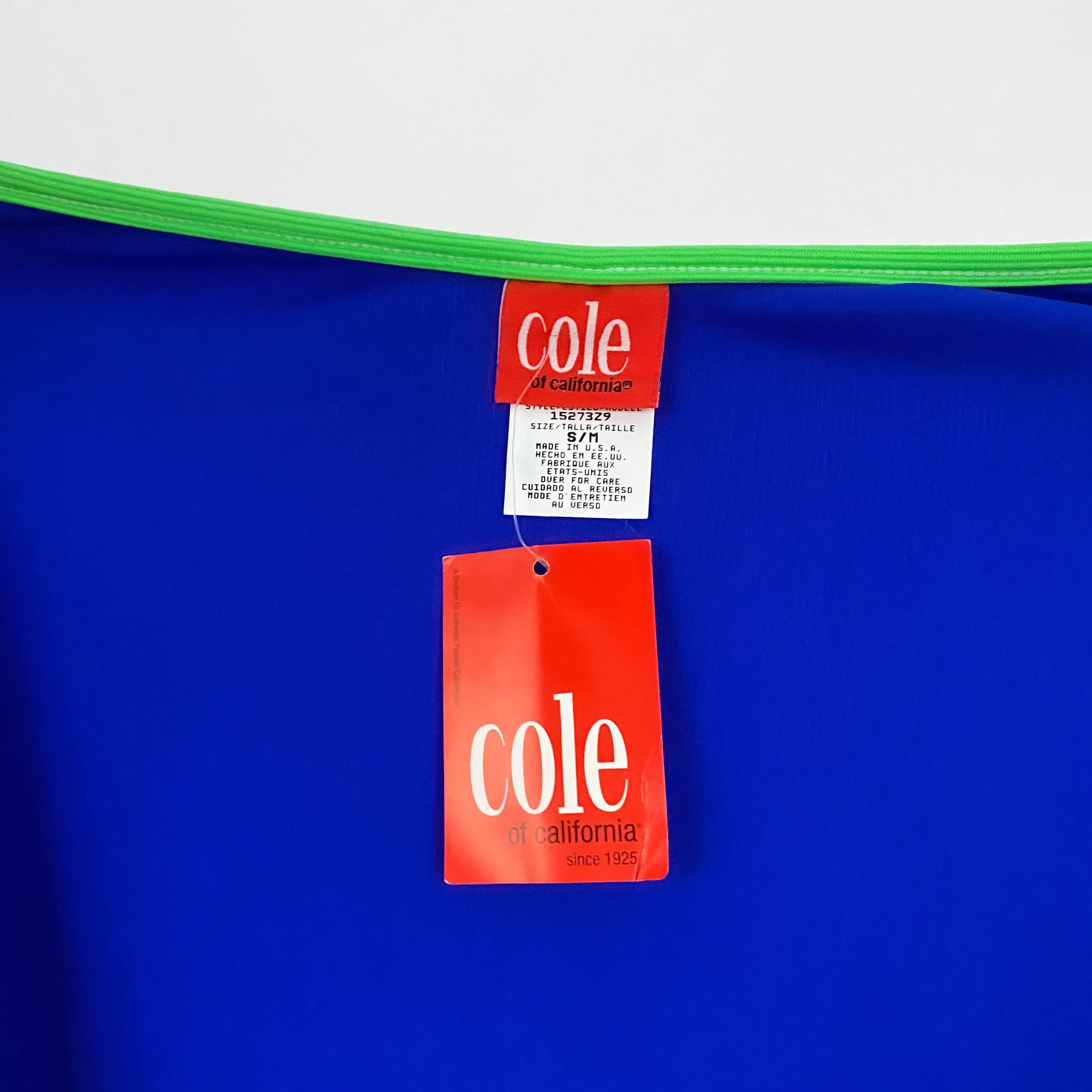90's Cobalt and Lime Skirt - Small