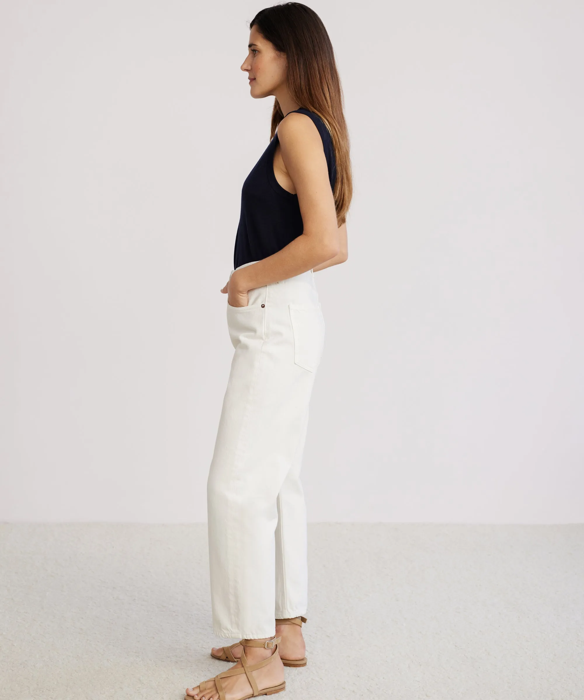 Layered Hem Detailing 90's Crop Jean