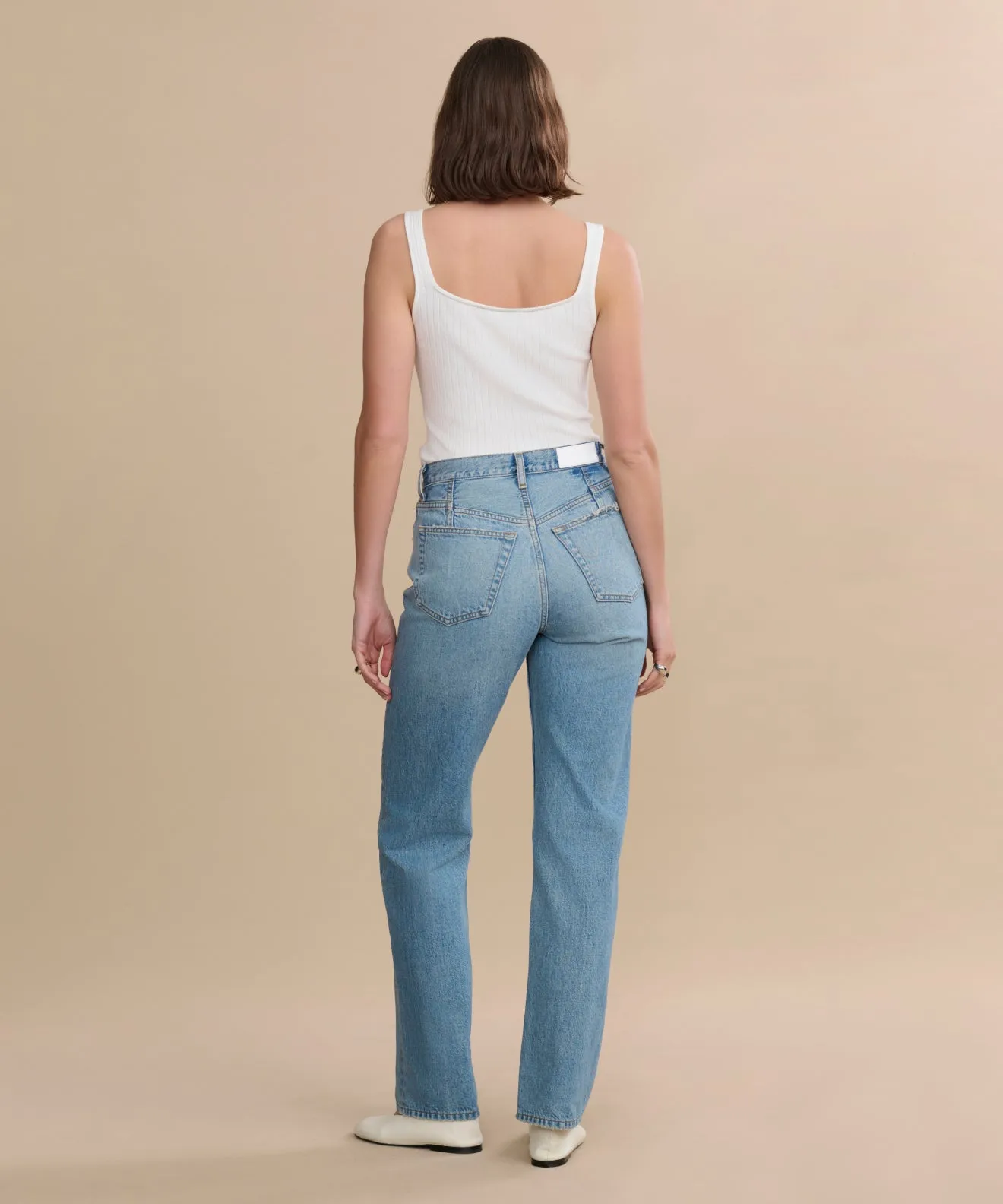 Everyday Comfort Ribbed Trim Details 90s Jean