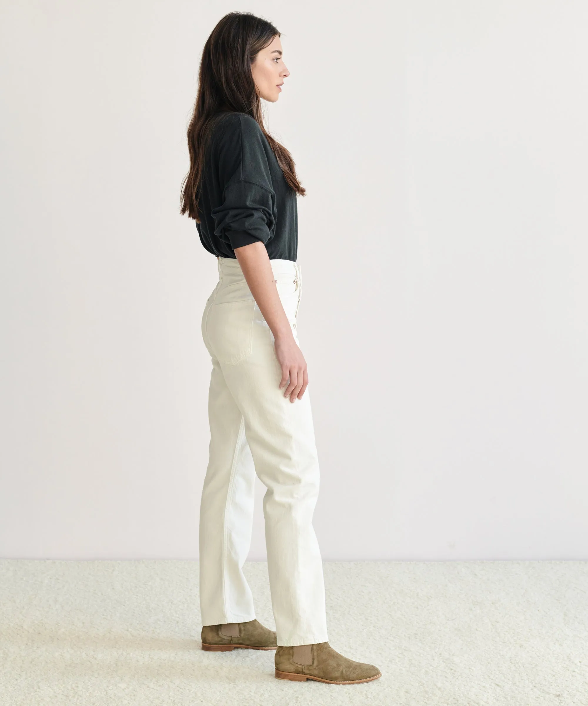 Sporty Top Multi Pocket Configuration 90's Pinch Waist Jean