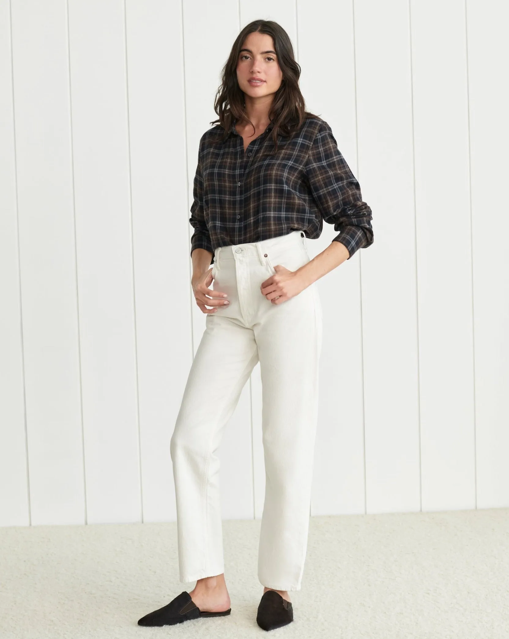 VNeckReinforcement FourWayStretch 90's Pinch Waist Jean