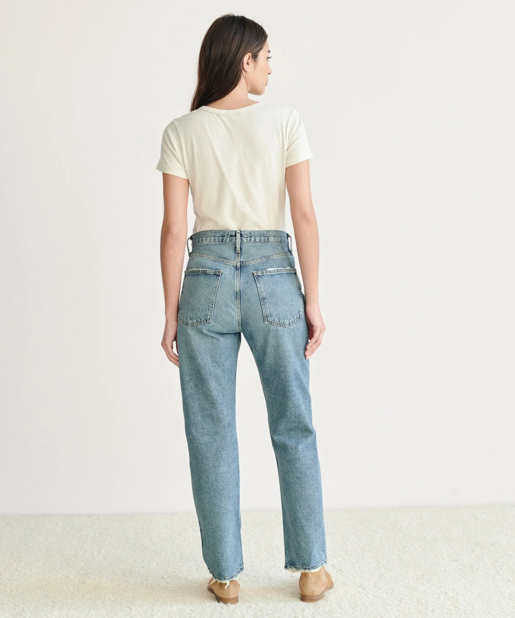 DoubleLayered Stretch Fit 90's Pinch Waist Jean