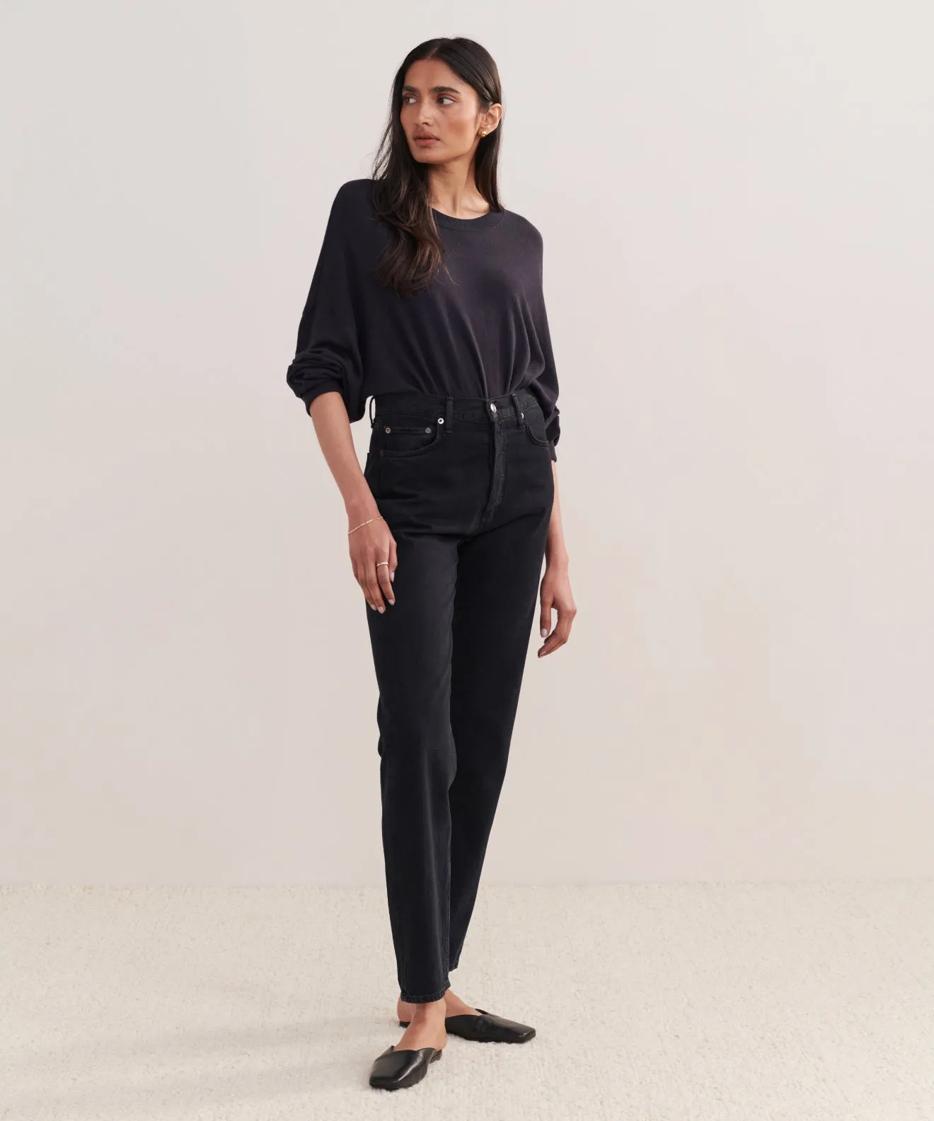 Flexible Cuffs 90's Pinch Waist Long Jean