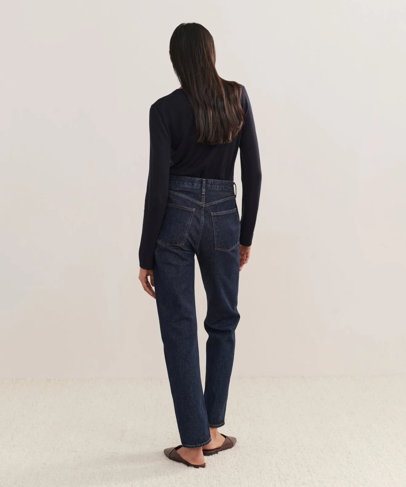 90's Pinch Waist Long Jean Quick Dry Tech ZipClosure