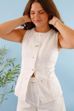 A Fair Trade Denim Vest LayeredDurability