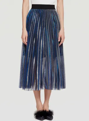 A-line Folded Skirt High Waist Shaped Gauze Skirt