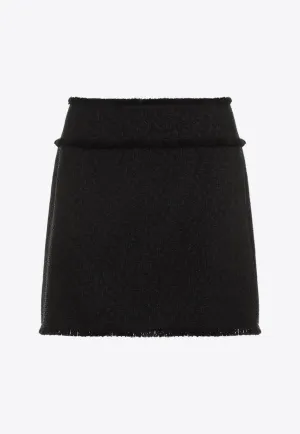 A-line Knitted Mini Skirt