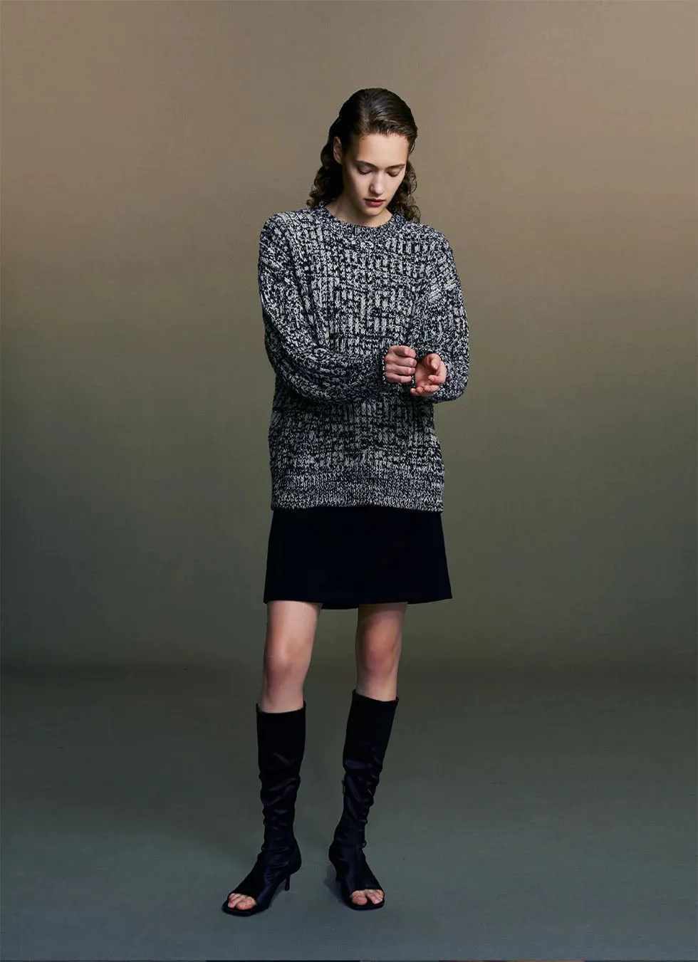 A-line Over-the-knee Short Skirts