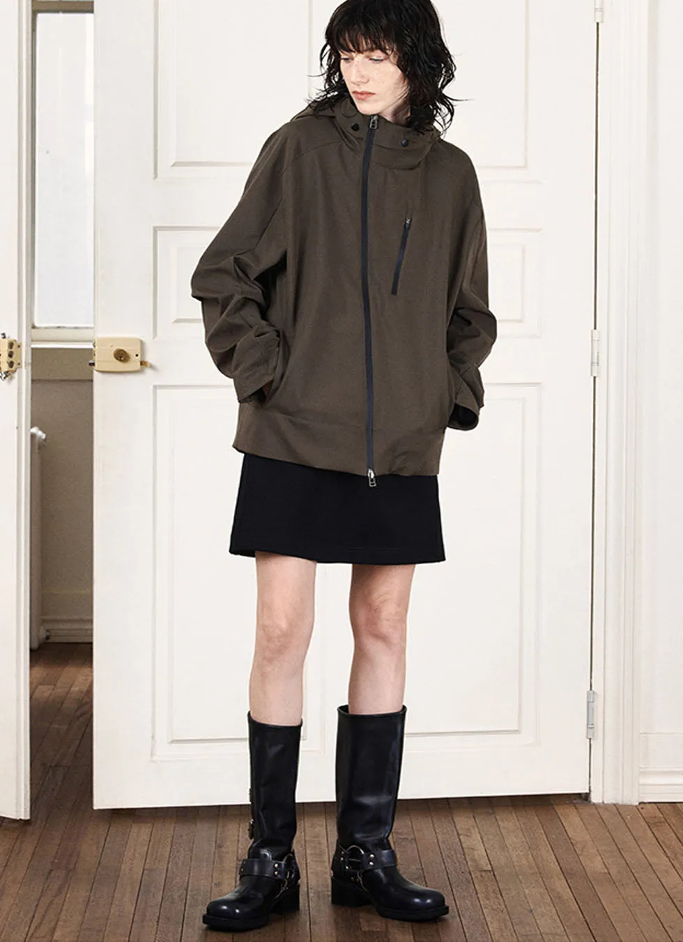 A-line Over-the-knee Short Skirts