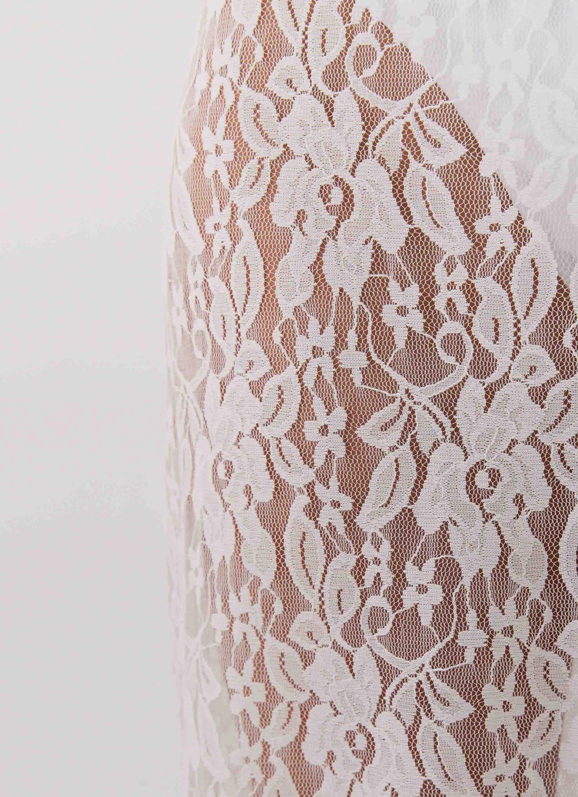 Effortless Layer Sugar Sweet Lace Maxi Skirt - White