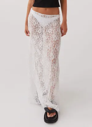 Abrasion resistant Sugar Sweet Lace Maxi Skirt - White Sugar Sweet Lace Maxi Skirt - White Breathable Design