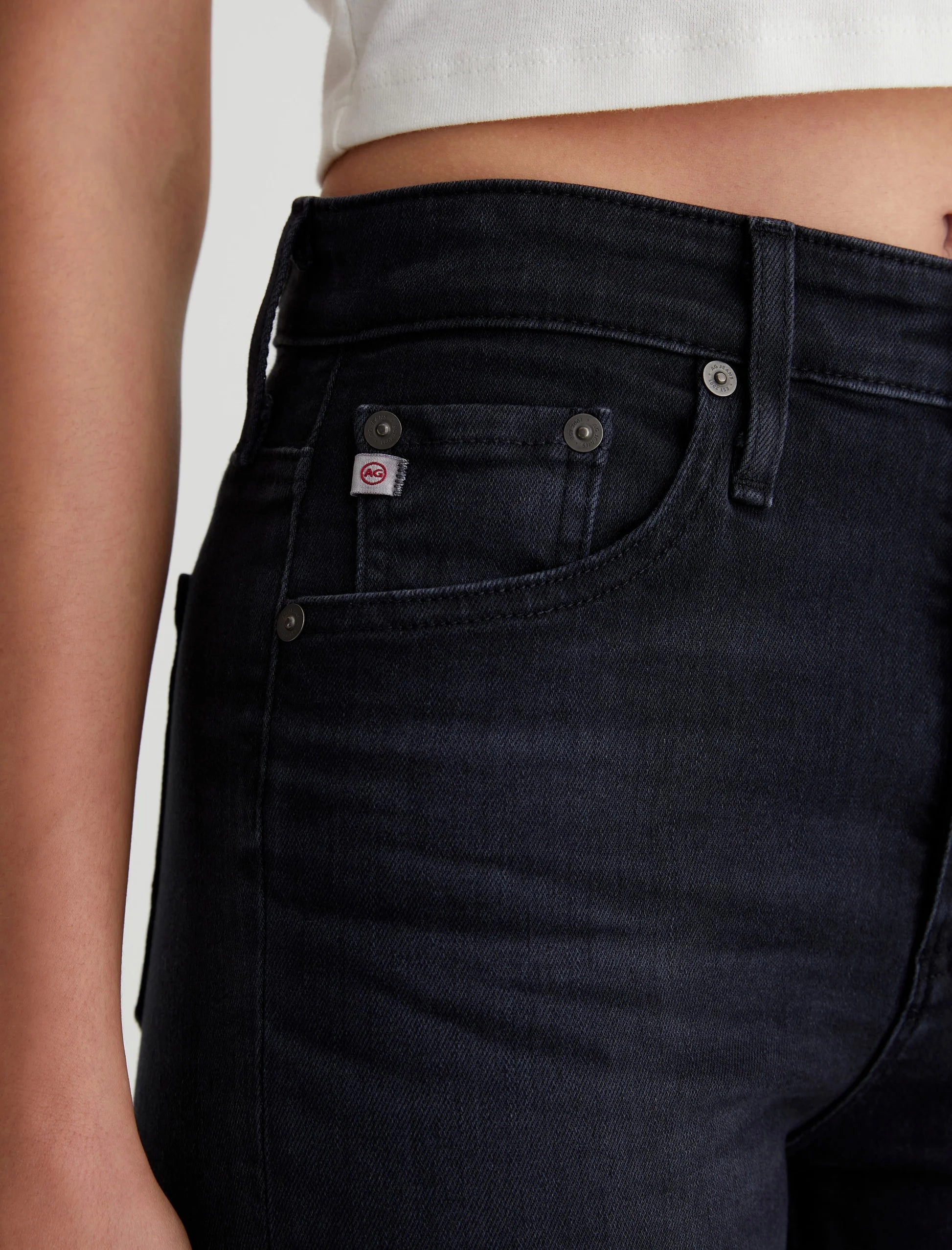 Adjustable Belt Loops AG Jeans Farrah Boot High Rise Jeans- 4 Years Discord