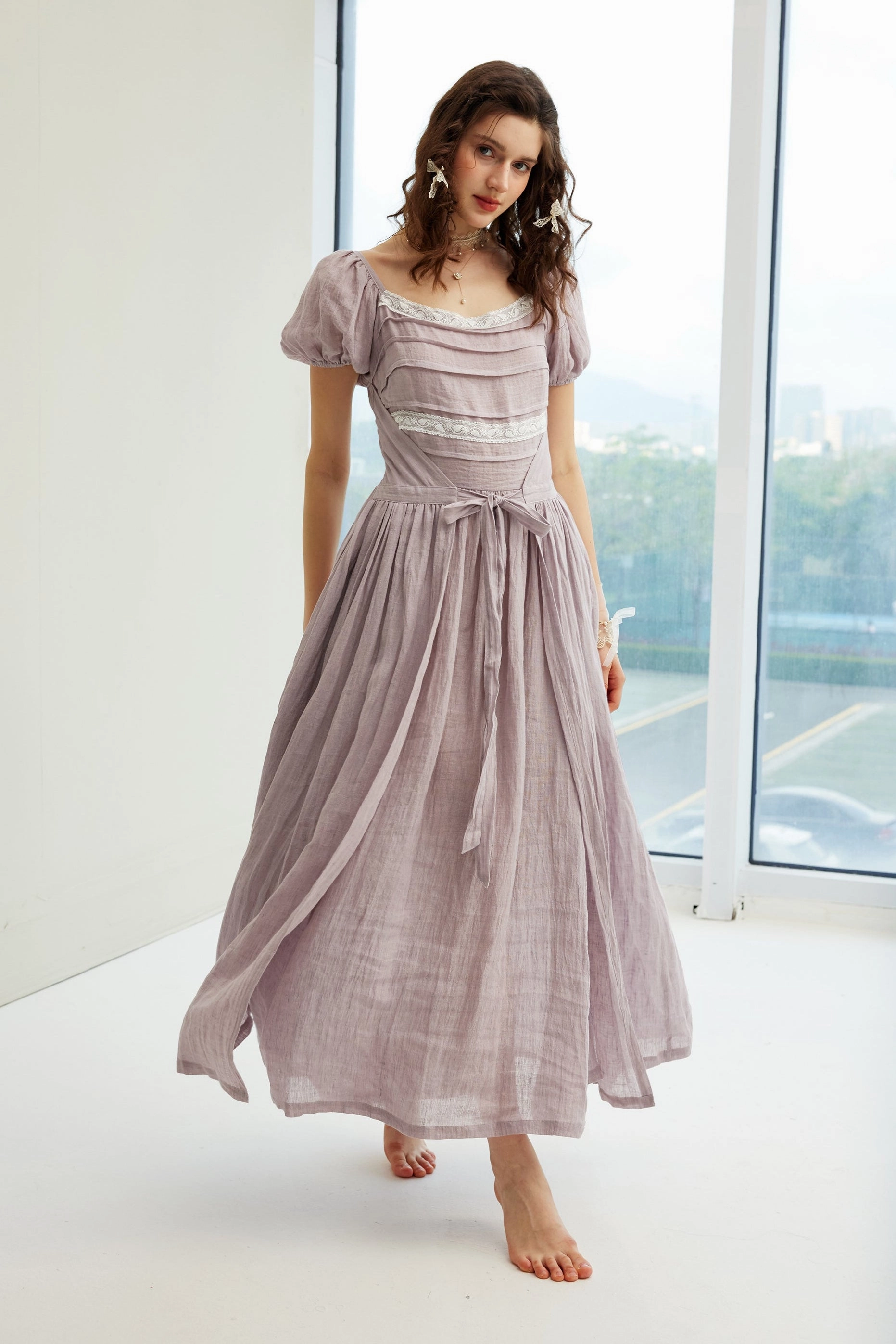 WaterproofDesign Amelia 17 | Wrapped linen dress