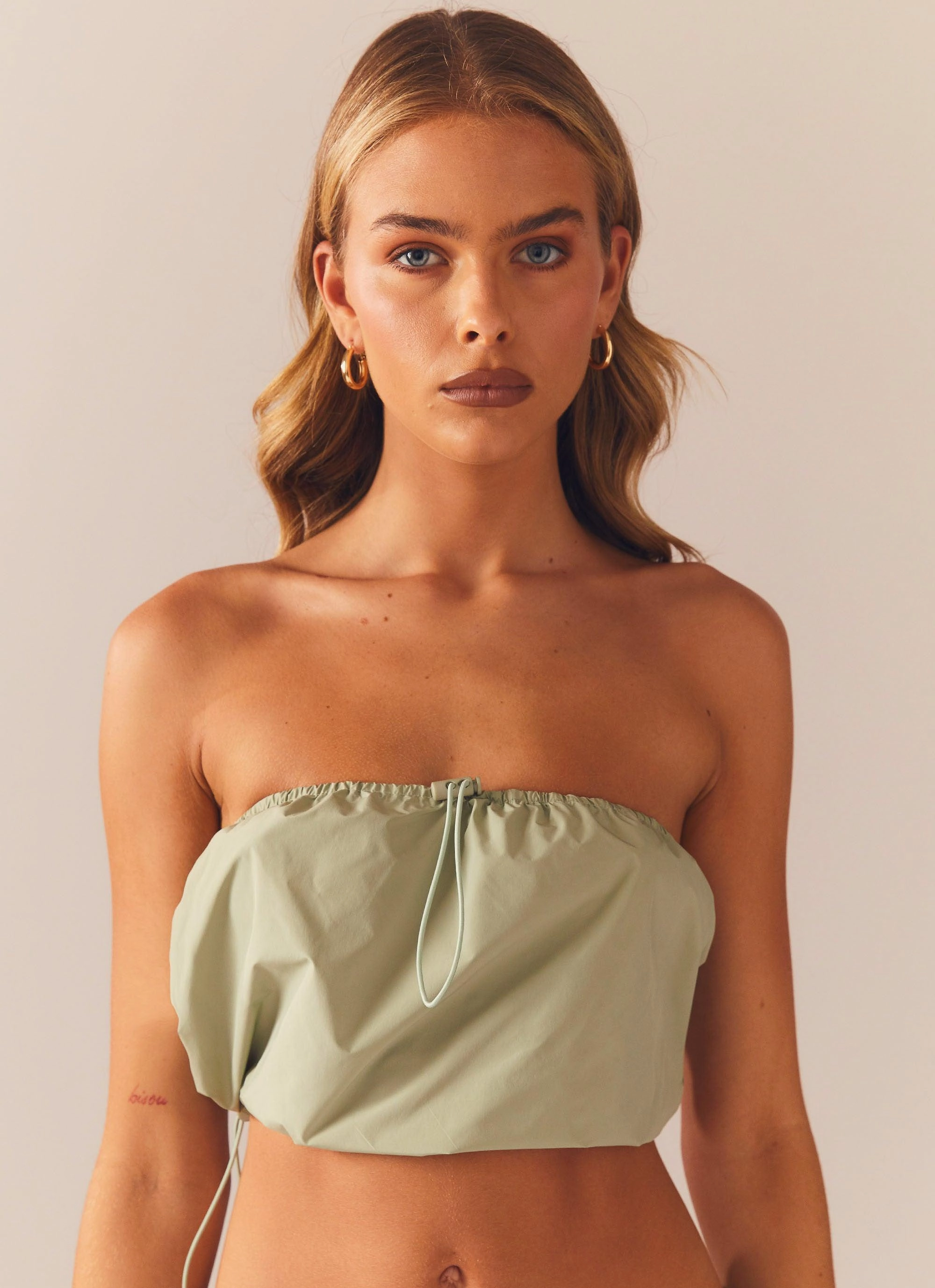 QuickDry Performance Acid House Drawstring Top - Fern