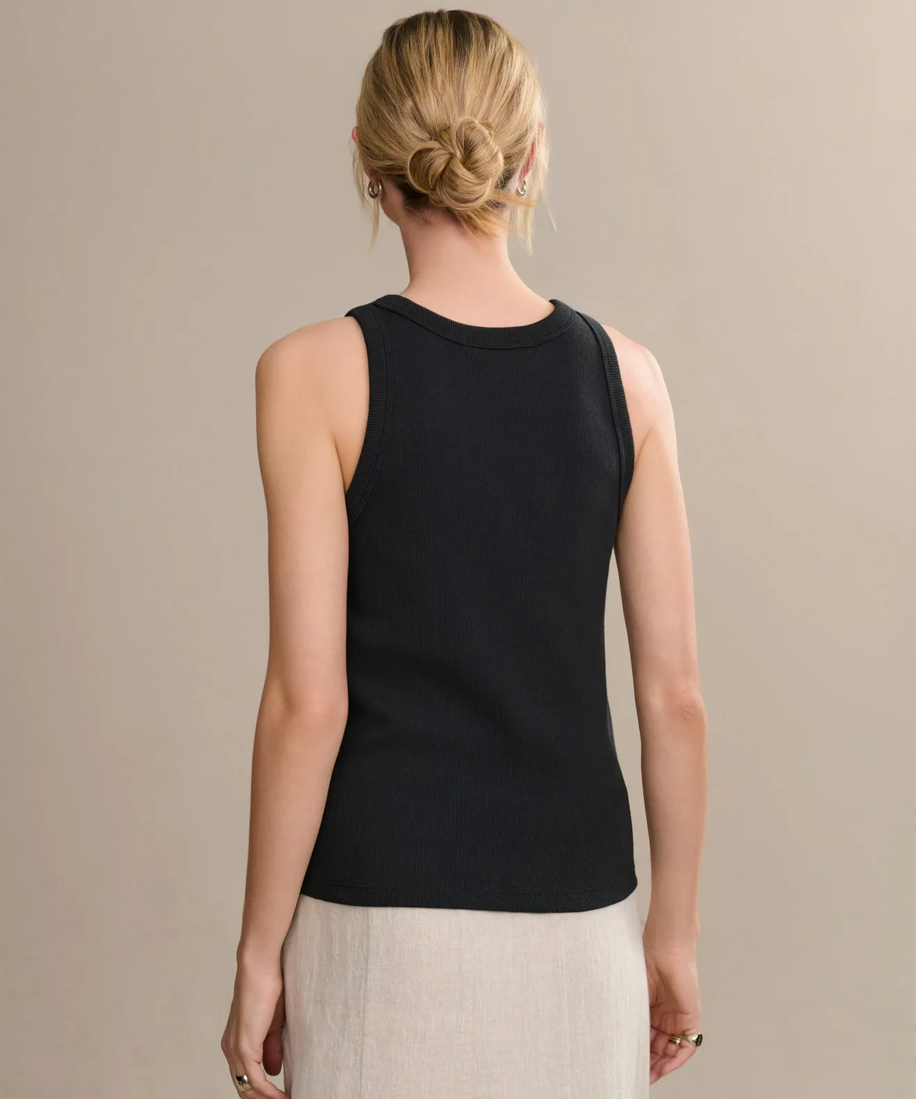 FourWayStretchFabric Cotton Rib Tank