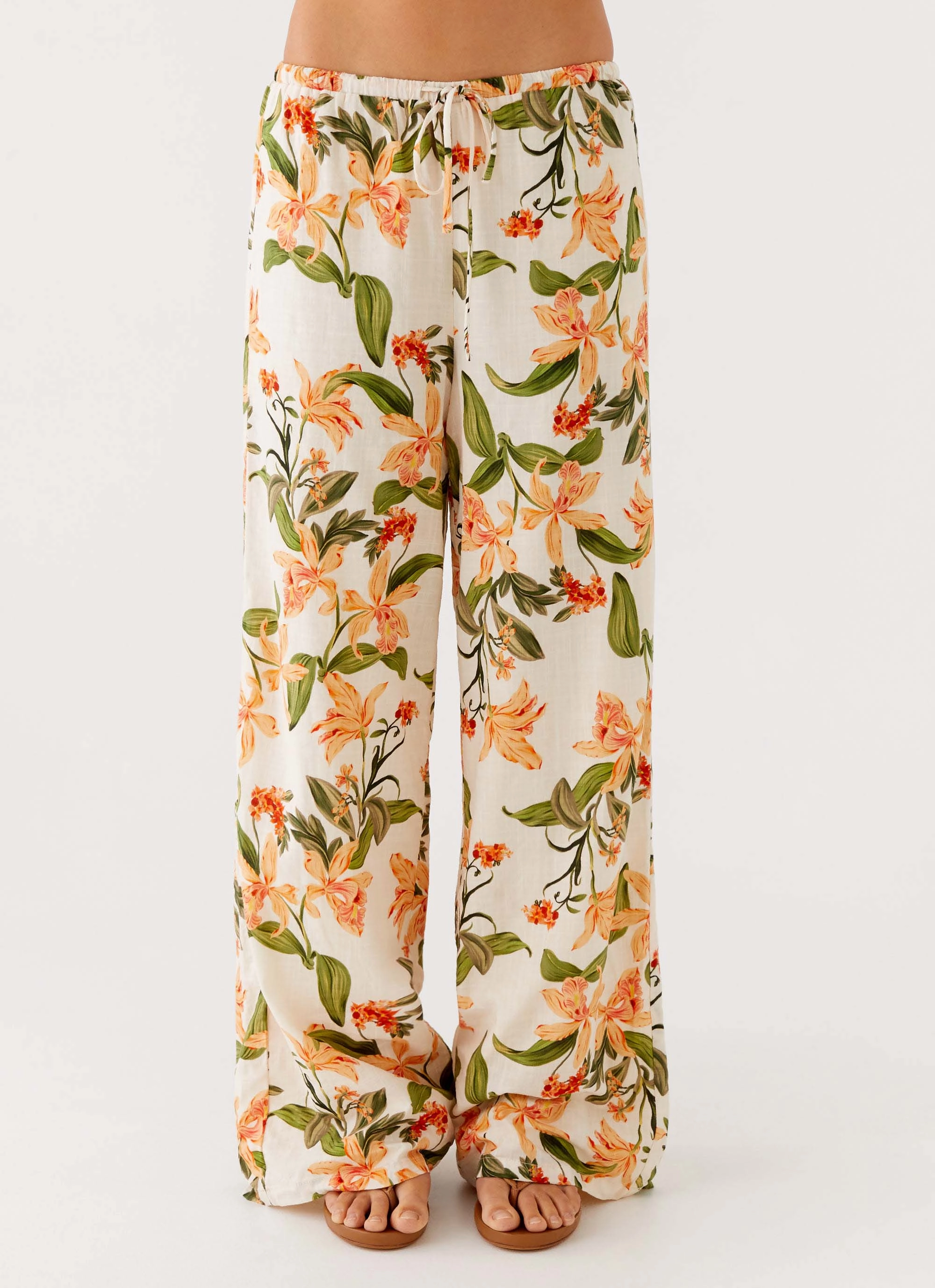 Dalida Linen Pants - Floral Print All Use