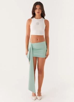 Tall Length Adalyn Mini Skirt - Mint
