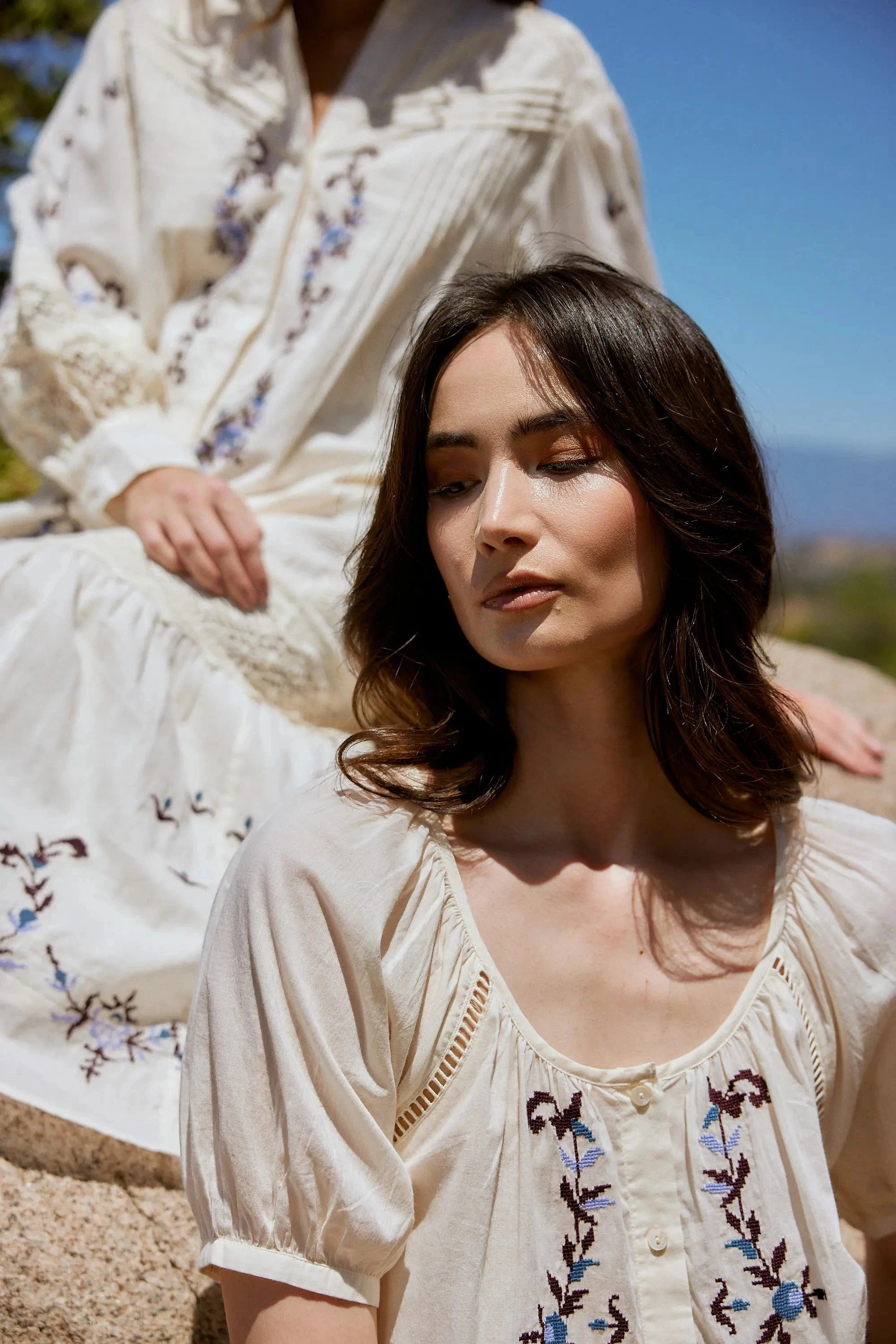 Adeline Blouse | Ivory GarmentWashedFinish